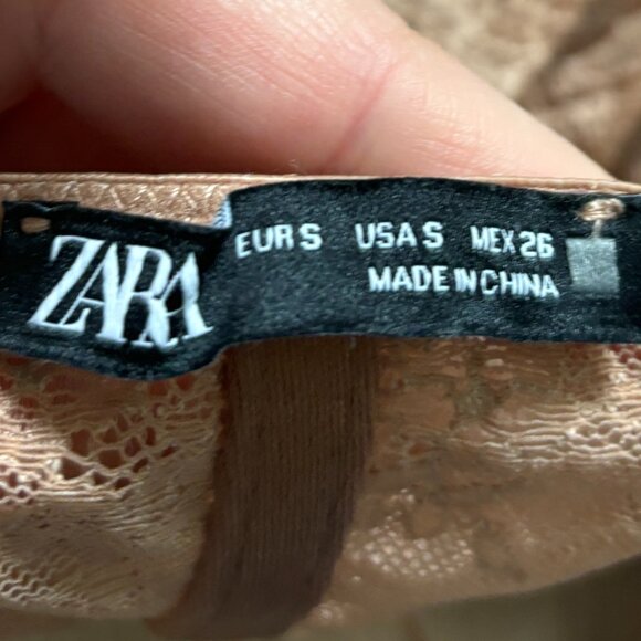 Zara Brown Lace Bodysuit - BNWOT - Picture 3 of 3